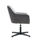 Chaise de Bureau Pivotante Moderne Gris Foncé Antique 25.6