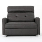 Fauteuil inclinable contemporain moderne (deux places), Causeuse en tissu avec coussins moelleux