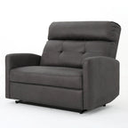 Fauteuil inclinable contemporain moderne (deux places), Causeuse en tissu avec coussins moelleux