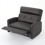 Fauteuil inclinable contemporain moderne (deux places), Causeuse en tissu avec coussins moelleux