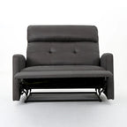 Fauteuil inclinable contemporain moderne (deux places), Causeuse en tissu avec coussins moelleux