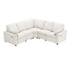 Canapé inclinable électrique 89 places, canapé inclinable pour cinéma maison avec deux ports USB, deux tiroirs de rangement pour salon, beige