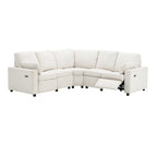 Canapé inclinable électrique 89 places, canapé inclinable pour cinéma maison avec deux ports USB, deux tiroirs de rangement pour salon, beige