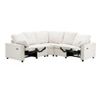 Canapé inclinable électrique 89 places, canapé inclinable pour cinéma maison avec deux ports USB, deux tiroirs de rangement pour salon, beige