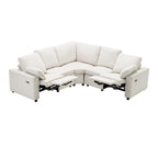 Canapé inclinable électrique 89 places, canapé inclinable pour cinéma maison avec deux ports USB, deux tiroirs de rangement pour salon, beige