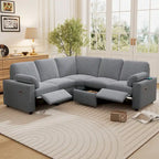 Canapé inclinable électrique 89 places, canapé inclinable pour cinéma maison avec deux ports USB, deux tiroirs de rangement pour salon, beige