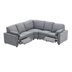 Canapé inclinable électrique 89 places, canapé inclinable pour cinéma maison avec deux ports USB, deux tiroirs de rangement pour salon, beige