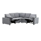 Canapé inclinable électrique 89 places, canapé inclinable pour cinéma maison avec deux ports USB, deux tiroirs de rangement pour salon, beige