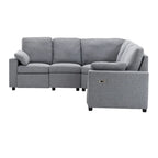 Canapé inclinable électrique 89 places, canapé inclinable pour cinéma maison avec deux ports USB, deux tiroirs de rangement pour salon, beige