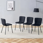 Ensemble de 4 chaises de salle à manger classiques, chaise d'appoint de cuisine sans accoudoirs, chaise de décoration intérieure avec pieds en métal pour salle à manger
