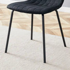 Ensemble de 4 chaises de salle à manger classiques, chaise d'appoint de cuisine sans accoudoirs, chaise de décoration intérieure avec pieds en métal pour salle à manger