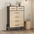 Commode haute autoportante 4+2 tiroirs pour chambre à coucher