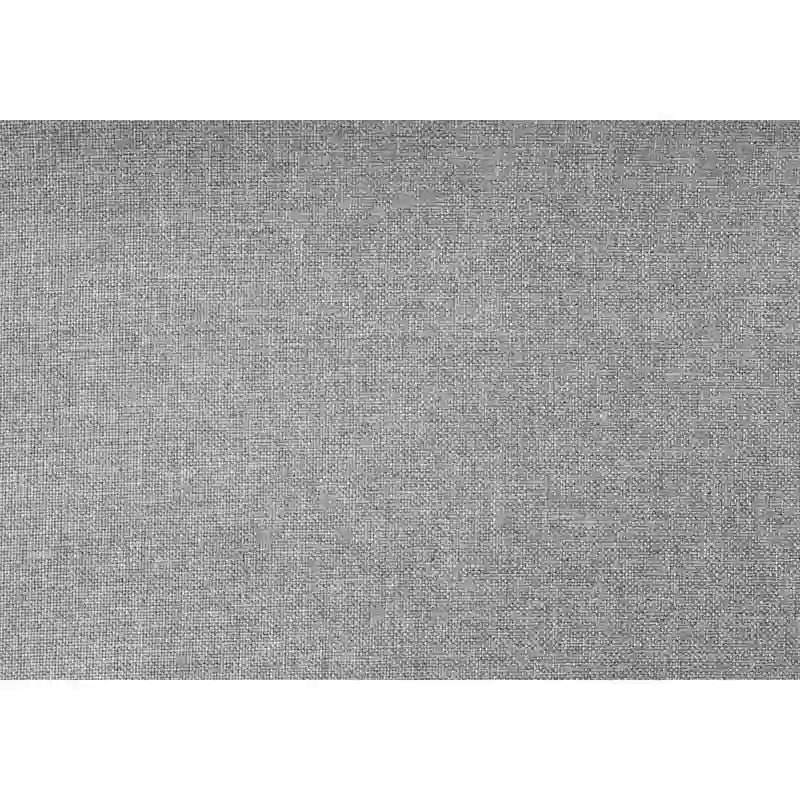 Cadre de lit Queen rembourré en polyester gris avec tête de lit et garniture cloutée