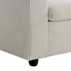 Canapé d'angle en polyester de 255 cm avec canapé convertible 4 places, pouf et coussins à ressorts ensachés (capacité de 136 kg)