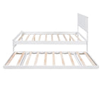 Lit plateforme moderne en pin massif avec lit gigogne réglable