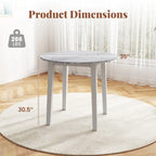 Table de salle à manger ronde 35 avec placage texturé marbre