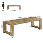 Bureau pour 2 personnes, bureau extra long de 218 cm, poste de travail double avec bureau d'ordinateur