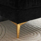 Canapé modulable d'intérieur à 3 places avec pieds trépied dorés