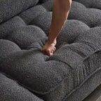 Canapé modulable d'intérieur à 3 places avec pieds trépied dorés