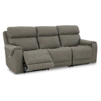 Ensemble de canapés inclinables électriques 3 pièces gris — L101 x P42 x H42