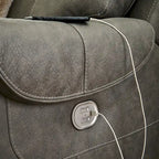 Ensemble de canapés inclinables électriques 3 pièces gris — L101 x P42 x H42
