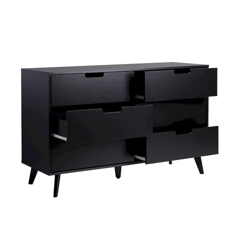 Commode 6 tiroirs (poignées découpées)