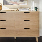 Commode 6 tiroirs (poignées découpées)