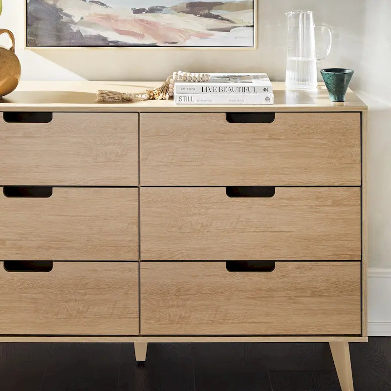Commode 6 tiroirs (poignées découpées)