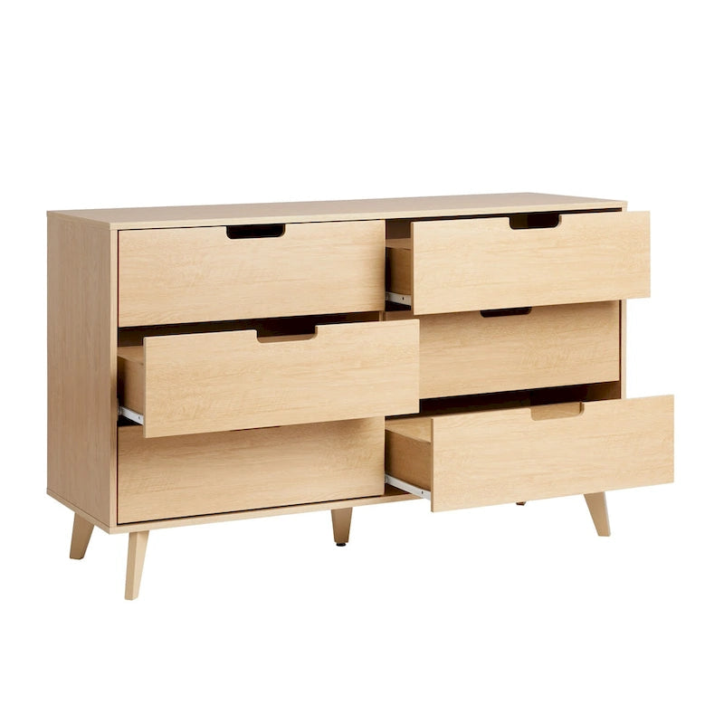 Commode 6 tiroirs (poignées découpées)