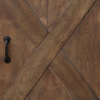 Meuble TV d'angle de 66 pouces, style ferme, pour téléviseurs jusqu'à 80 pouces, aucun assemblage requis, finition bois de grange