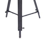 Table d'appoint en métal sur le thème de la boussole — Dotée d'une horloge intégrée et d'un plateau en verre transparent (Disponible en blanc ou en noir)