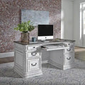 Bureau écorce patinée blanc antique Estate
