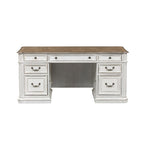 Bureau écorce patinée blanc antique Estate