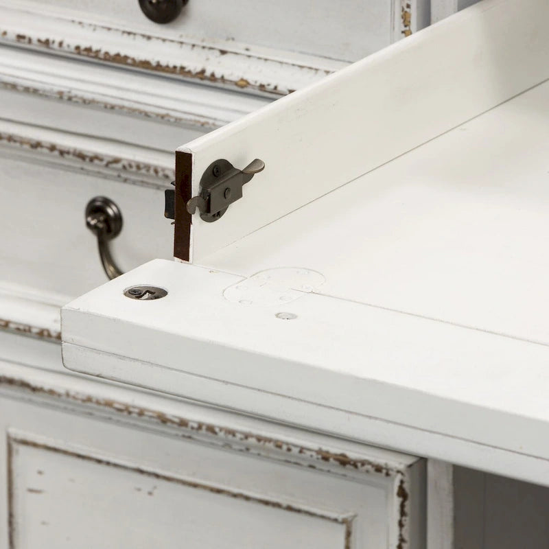 Bureau écorce patinée blanc antique Estate
