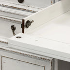 Bureau écorce patinée blanc antique Estate