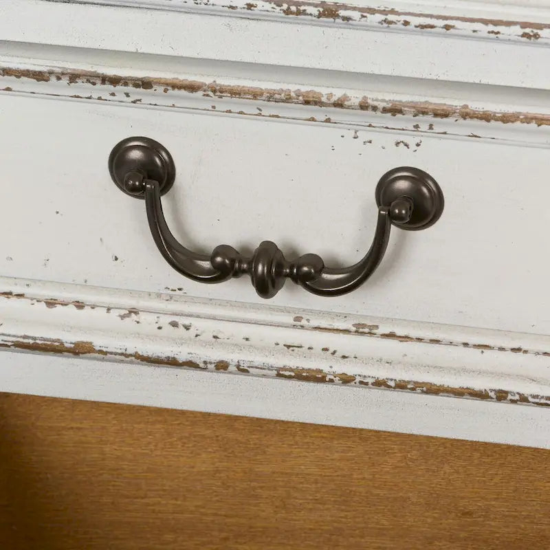 Bureau écorce patinée blanc antique Estate