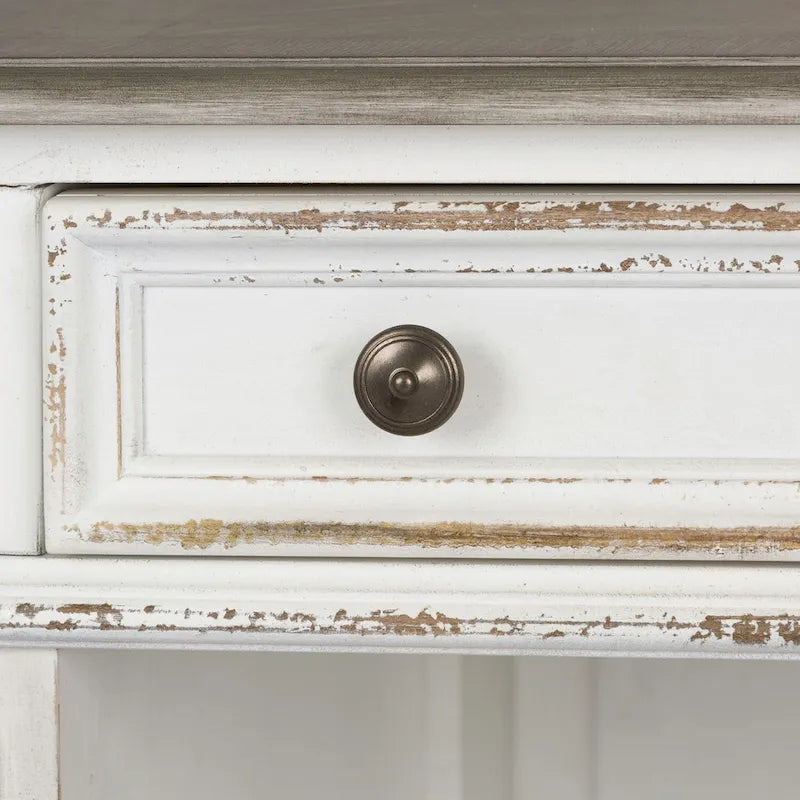 Bureau écorce patinée blanc antique Estate