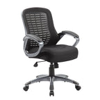 Chaise en maille à dossier haut nervuré