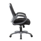 Chaise en maille à dossier haut nervuré