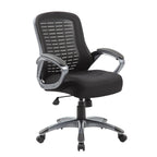 Chaise en maille à dossier haut nervuré
