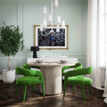 Chaise de salle à manger en velours
