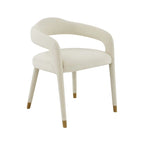 Chaise de salle à manger en velours