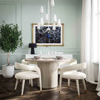 Chaise de salle à manger en velours