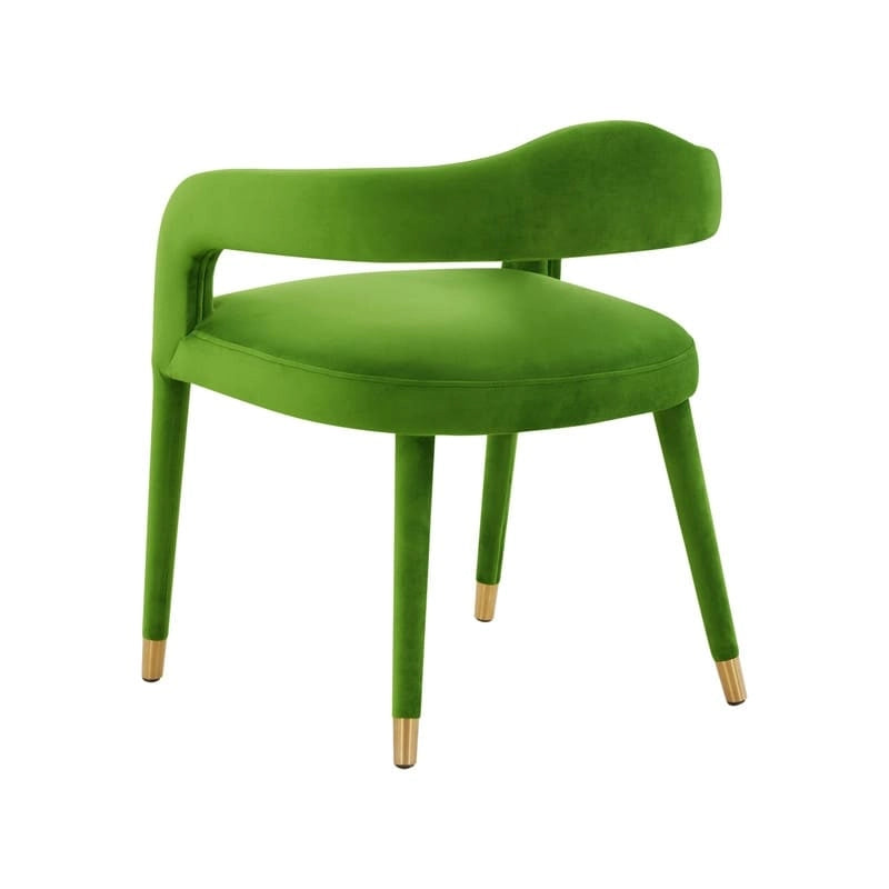 Chaise de salle à manger en velours