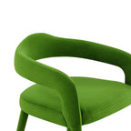 Chaise de salle à manger en velours