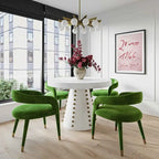 Chaise de salle à manger en velours