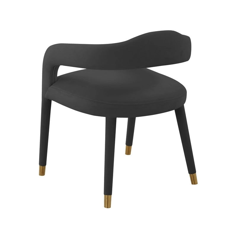 Chaise de salle à manger en velours
