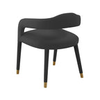 Chaise de salle à manger en velours