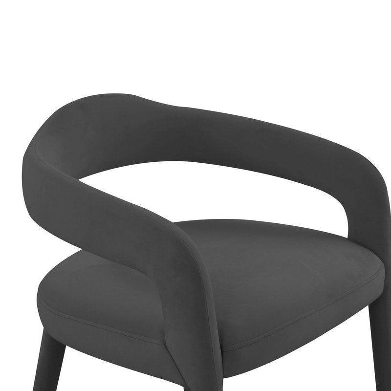 Chaise de salle à manger en velours