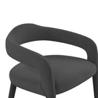 Chaise de salle à manger en velours